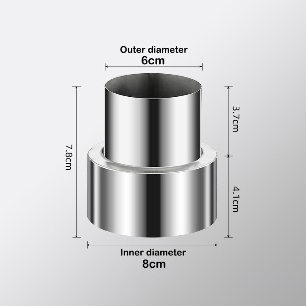 Stainless Steel Ventilation Pipe Fittings Multiple Sizes Ducting Connector