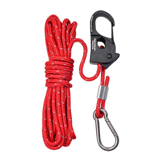 

3 шт./Набір Натягувач мотузки з карабіном для шнура Туризм, Походи, Кемпінг Регулятор мотузки-відтяжки Алюмінієвий сплав Самоблокуючий натягувач мотузки 4 червоний