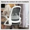 Ergonomic Office Chair, Mesh, Flip-Up Armrests, Adjustable Height, Gray