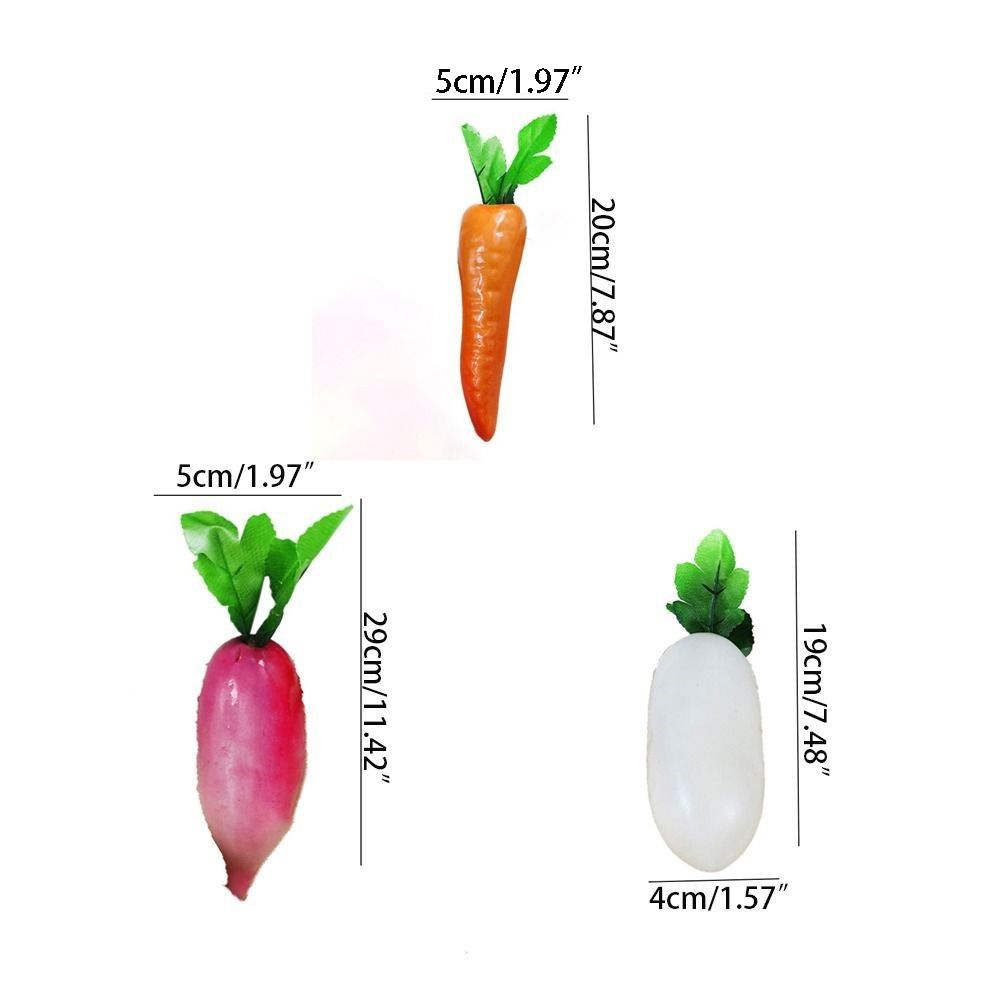 3D Carrot Model Artificial Fake Vegetable Props Fake Vegetable Simulated Foam Carrot  Party