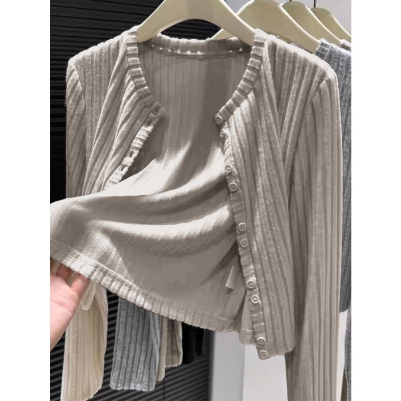 European American Fashion Simple Long-sleeved Wool Sweater Women's Clothing Autumn  Winter