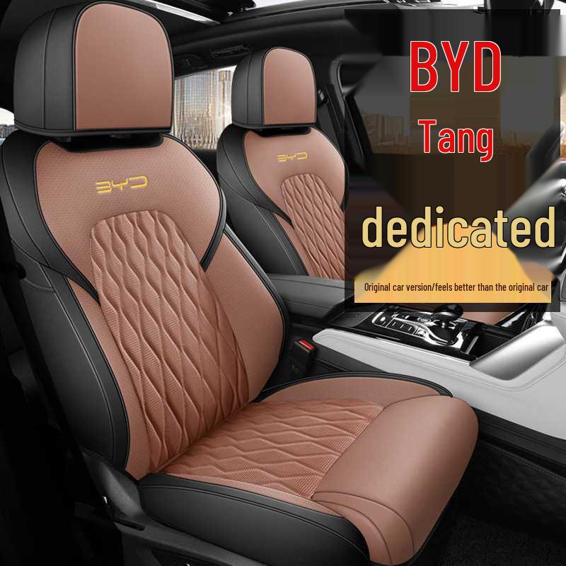 Customized BYD Tang Car Seat Cushion, Perforated Leather, 5/6/7-Seater, All-Season Use