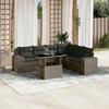 VidaXL Garden Lounge Set with Cushions 7 Pcs Grey Braided Resin 3269190