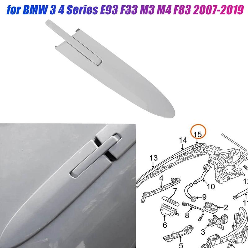 

Накладка на петлю крыши для BMW 3 4 Серии E93 F33 M3 M4 F83 2007-2019 Автомобильные декоративные полоски на крышку петли