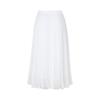 LANCY Flowy A-Line Pleated Mesh Midi Skirt