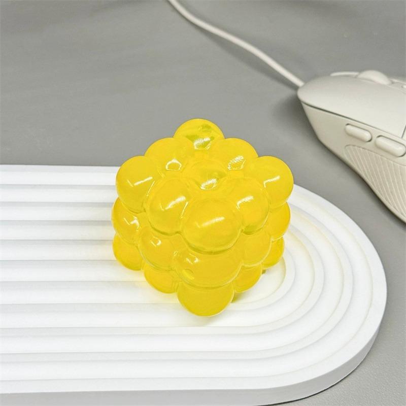 Maltose Clear Bubble Cube Fidget Soothing Sensory Squeeze Toy Non-Toxic Slow Rebound Asmr Toy Anti-Anxiety Alleviate Adhd Gift