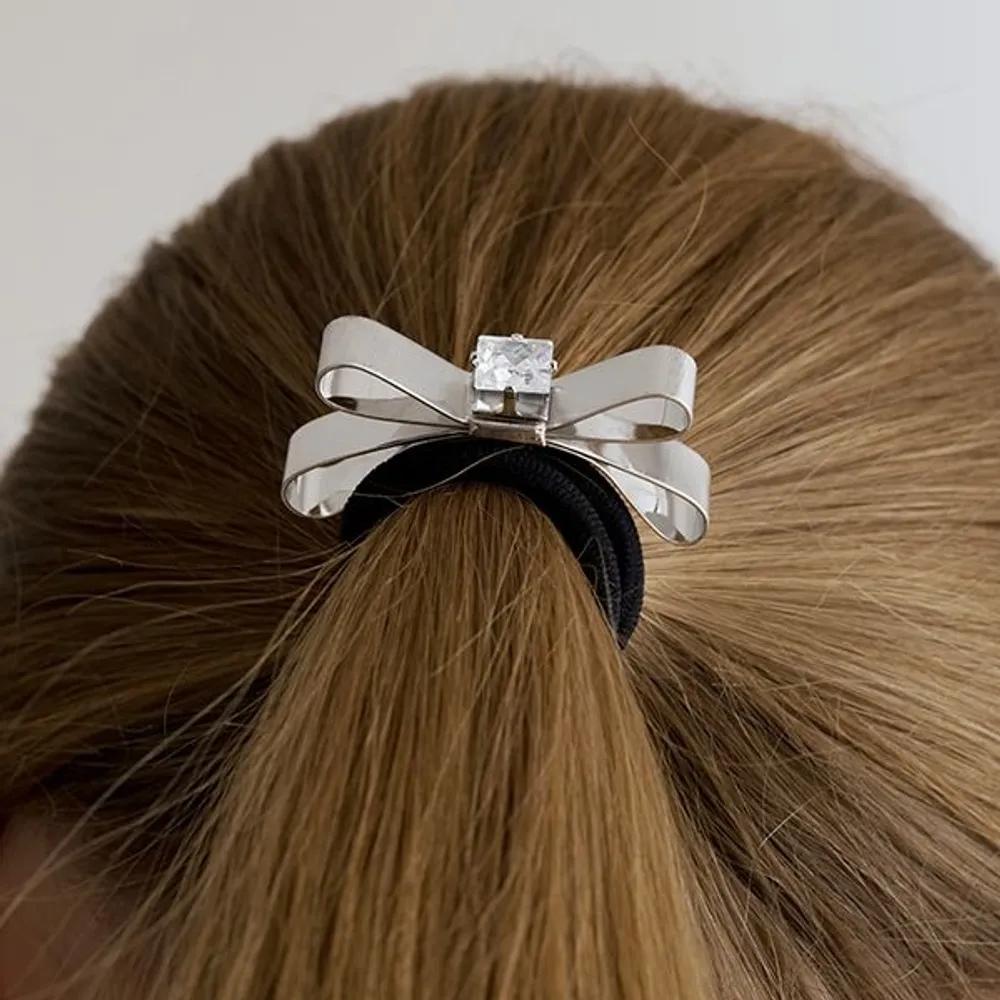 Cubic Metal Ribbon Ponytail JP-25-021P Gold