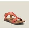Summer Sandals Women's Flat Arch Massage Velcro Word Casual Beach Sandals