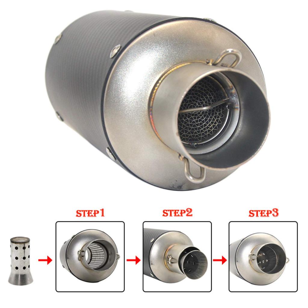 ESNET SN-192-N2 Katalysatortyp, Universeller Innenschalldämpfer, Edelstahl, Schallwand, Kanonenkugeltyp, Schalldämpfer,