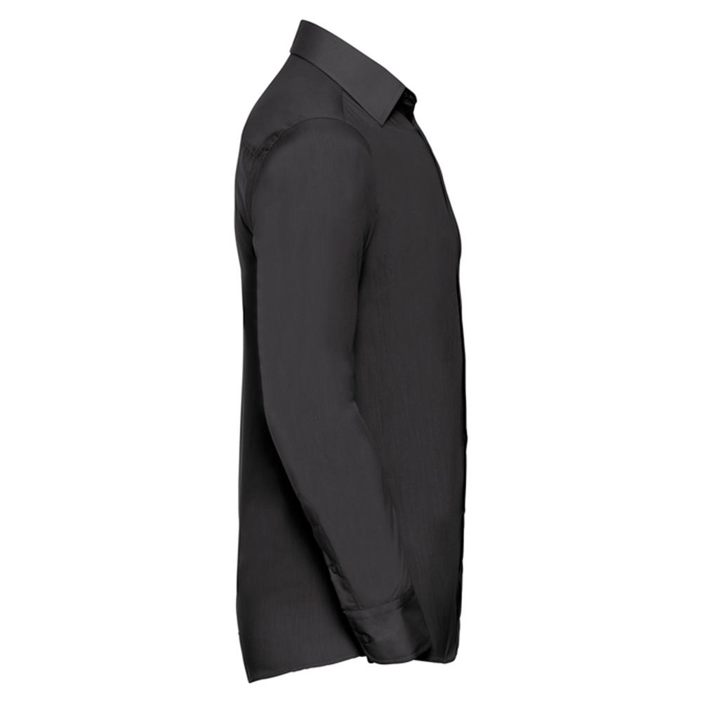 Russell Collection Mens Polycotton Tailored Long-Sleeved Shirt