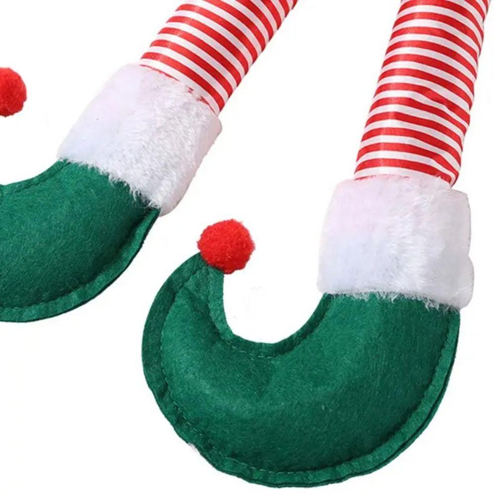 Ornaments Elf Santa Legs Plush Xmas Tree Pendants Durable Christmas Decor  Home