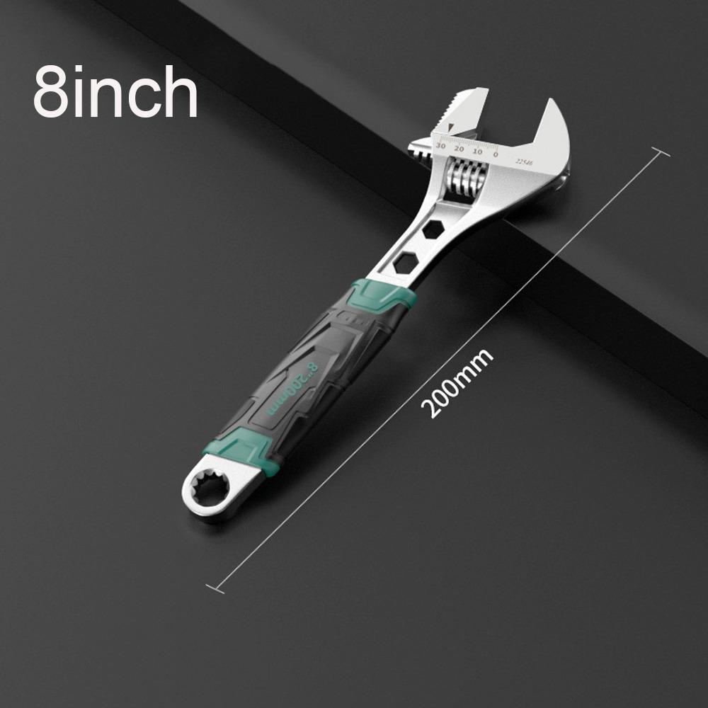 Long Handle Universal Spanner Anti-Slip Clamp Wrench Useful Adjustable Wrench  Car Repair 8inch