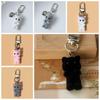 Bag Hanging Cat Keychain Creative Car Key Ring Handmade Plush Cat Pendant  Gifts