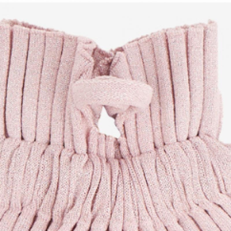 Pleatsmama Glitter Pale Pink New Bow Backpack