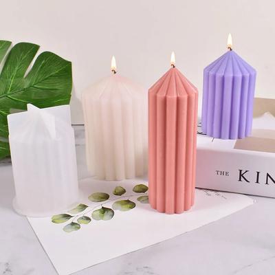 Stampo in Silicone per Candele Corpo Vertebrale Circolare Appuntito a Strisce 3D Materiali per Sapone Artigianale Fai-da-te Stampo per Torte Decorazione