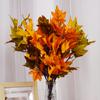 Fall Artificial Maple Leaf Flowers Bouquet for Home Room Decor Wedding Marriage Party Decoration Fake Plant Garden Vase Ornament