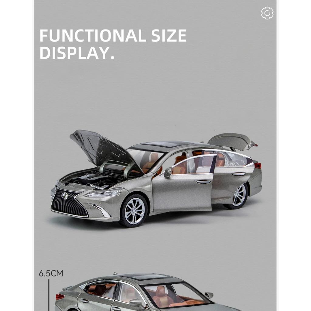 1/24 Lexus ES300 Alloy Car Die-casting Model Sound and Light Car Model Toy Collection Children Gift
