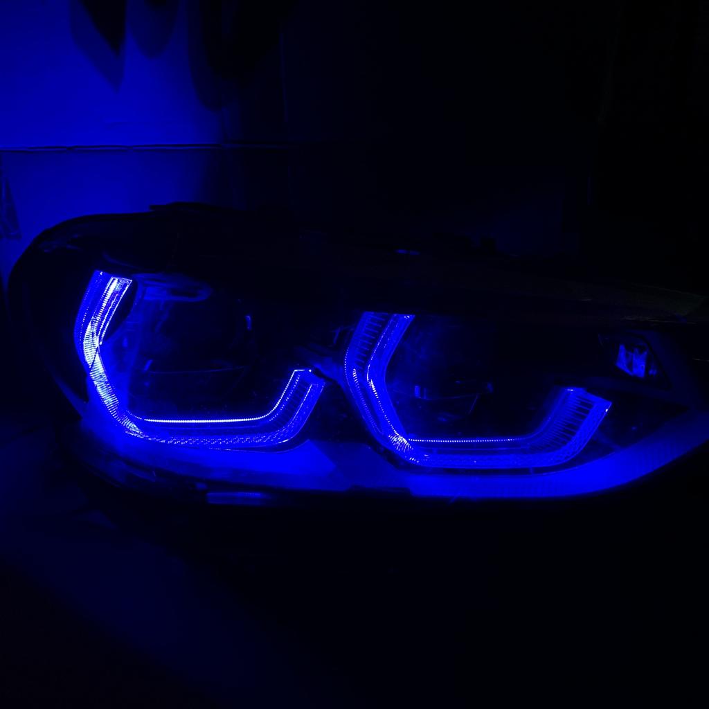 Lemon Yellow DRL LED Modules For BMW G01 X3 G02 X4 F97 X3M F98 X4M CSL Daytime Running Lights Adaptive LED Angel Eyes 7466107