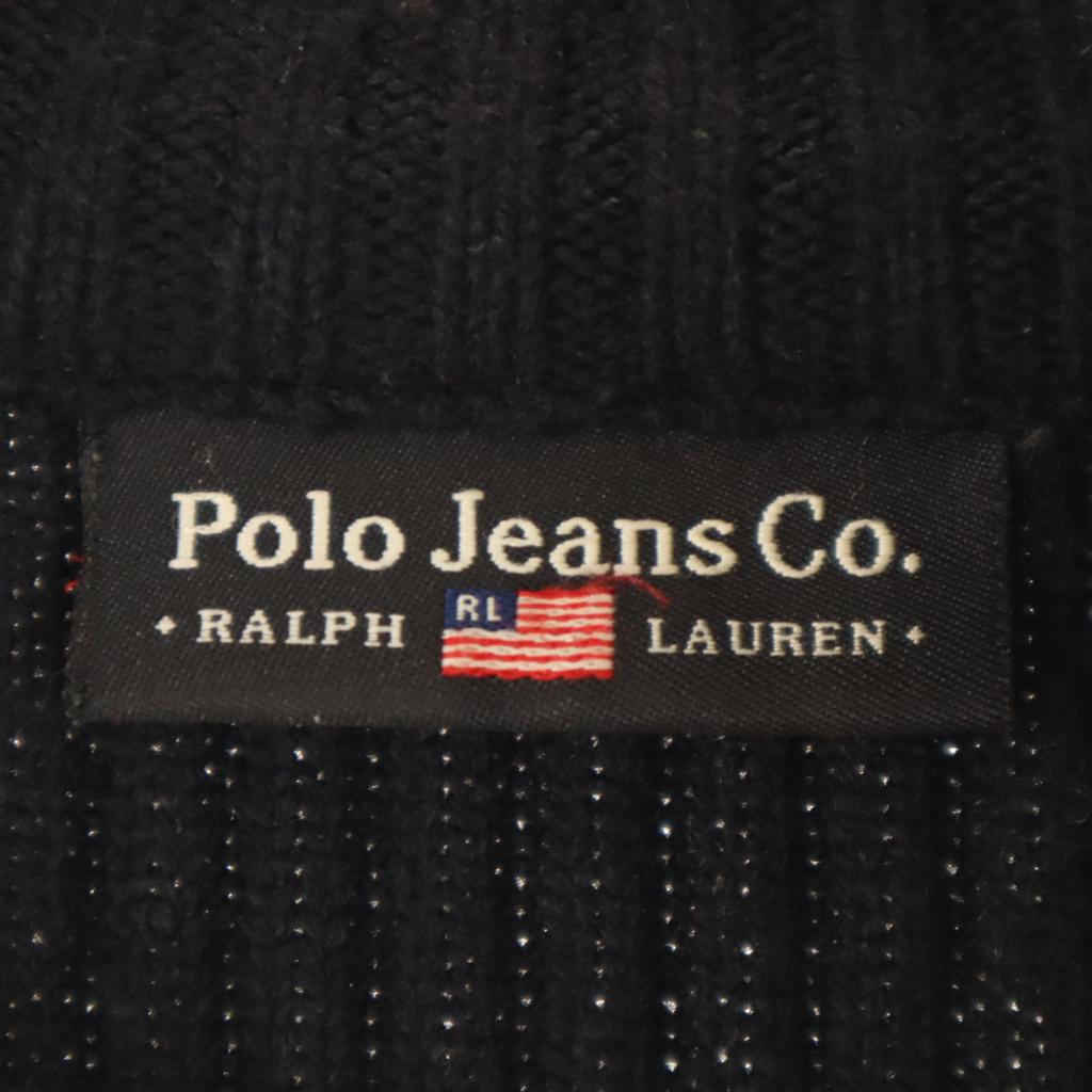 POLO JEANS COMPANY RALPH LAUREN Padded Switching Knit Jacket S Black Women Used