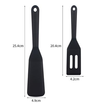 2 st Silikon Äggspatel Stekspade Tunn Omelettvändare Värmebeständig Non-stick Pannkaksspatel för Matlagning Omelett Hamburgare Pizza