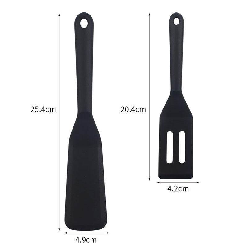 2pcs Silicone Egg Spatula Flipper Thin Omelette Turner Heat Resistant Non Stick Pancake Spatula for Cooking Omelet Burgers Pizza