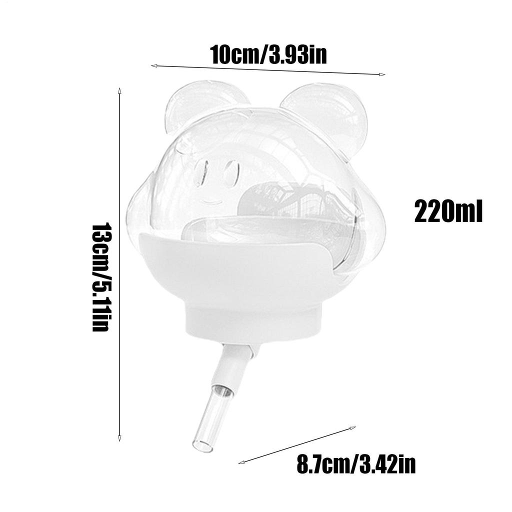 220ml Large Capacity Hamster Cage Magnetic Suction Small Pet Water Bottle Vacuum Leak Proof Cage Accessories For Small Hamsters