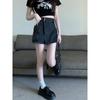 Women's Summer Petite High Waist A-Line Denim Skirt Pants - Retro Slim Fit for Hot Girls