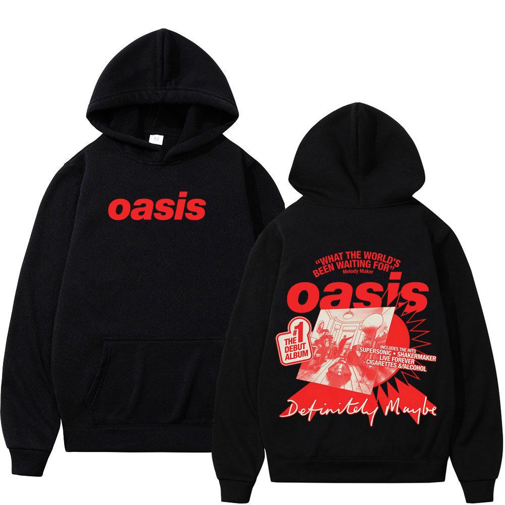 

Oasis Band Logo Rock Band Harajuku Print Hoodie Men Fashion Long Sleeve Pullovers Oversized Loose Hip-hop Sportswear Gift Fans 3XL