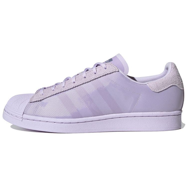 Adidas Originals Superstar Synthetic Leather Retro Casual Low-Top Sneakers Unisex Sneakers Purple FZ5216