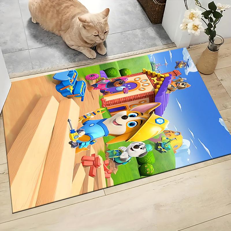 1Pc Paw Patrol Construction Fun Carpet Rug Customizable Soft Washable Antislip Home Living Room Sofa Mats Personalized Rug 091739