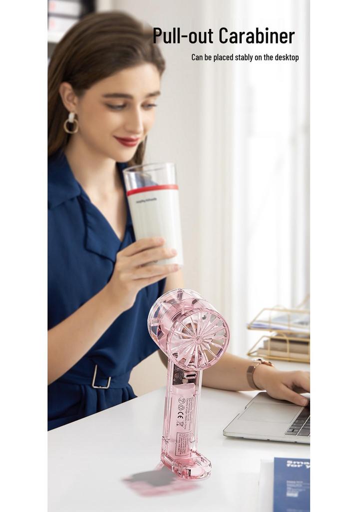 Portable USB Rechargeable High-Wind Ice Pack Fan with Cooling Technology