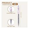 PATIKIL 10 Pcs 0.5mm Gel Pens, Knock Type Dark Purple Gel Ink Medium Point Rollerball Pens, Smooth Writing Quick Dry for Journaling, Note Taking,