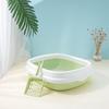 Large Extra-Thick Half-Enclosed Cat Litter Box Anti-Splash Cat Toilet for Cats Pet Supplies Easy Clean