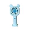 Mini Handheld Cartoon Bear Crown USB Rechargeable Fan - Three-Speed Portable Pocket Fan for Summer Outdoor Use
