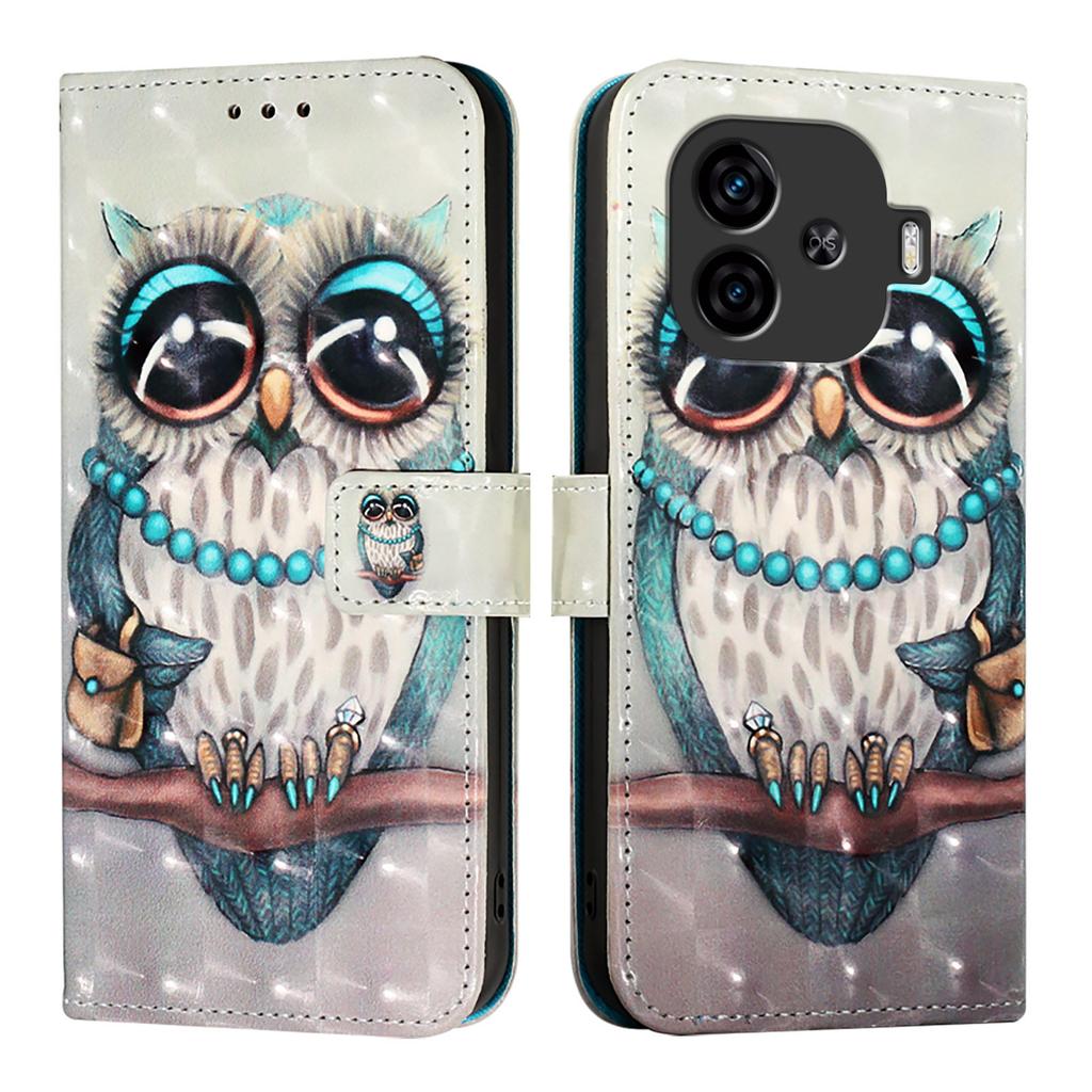 Cute Painted Leather Flip Wallet Case for VIVO X300 X300 Pro X100s X100 T3 T2 T1 & IQOO Z3 Z9x Z9s Z9 Turbo Z10 Z10x