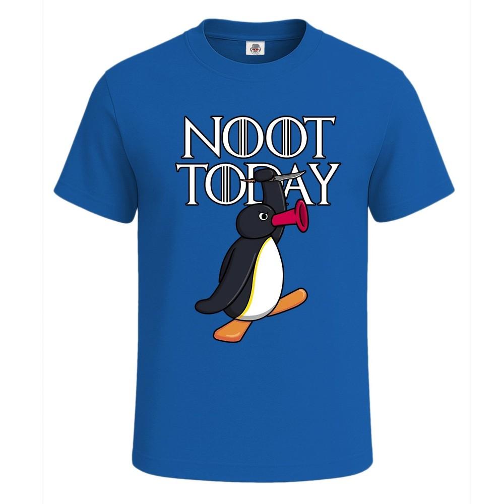 New noot today pingu funny penguin graphic mens tshirt gift party novelty top