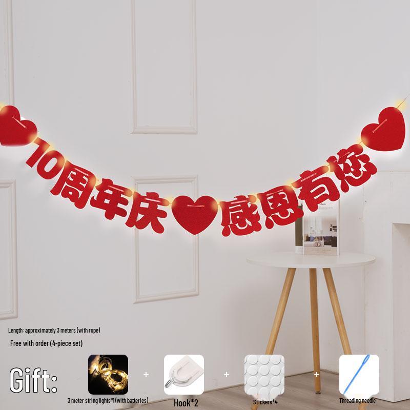 Anniversary Non-Woven Pull Flag for Store Opening Decoration