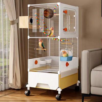 Large Bird Cage for Parrots New Generation Anti-Scatter Design for Cockatiels Spacious Aviary Luxury Habitat for Medium Birds