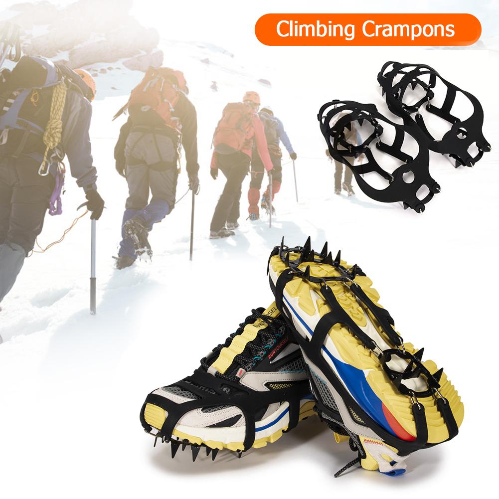 18 Teeth Crampons Non-slip Ice Snow Climbing Shoe Covers Spike Cleats Crampons 18 Teeth Crampons Non-slip Ice Snow Climbing Shoe Covers Spike Cleats Crampons