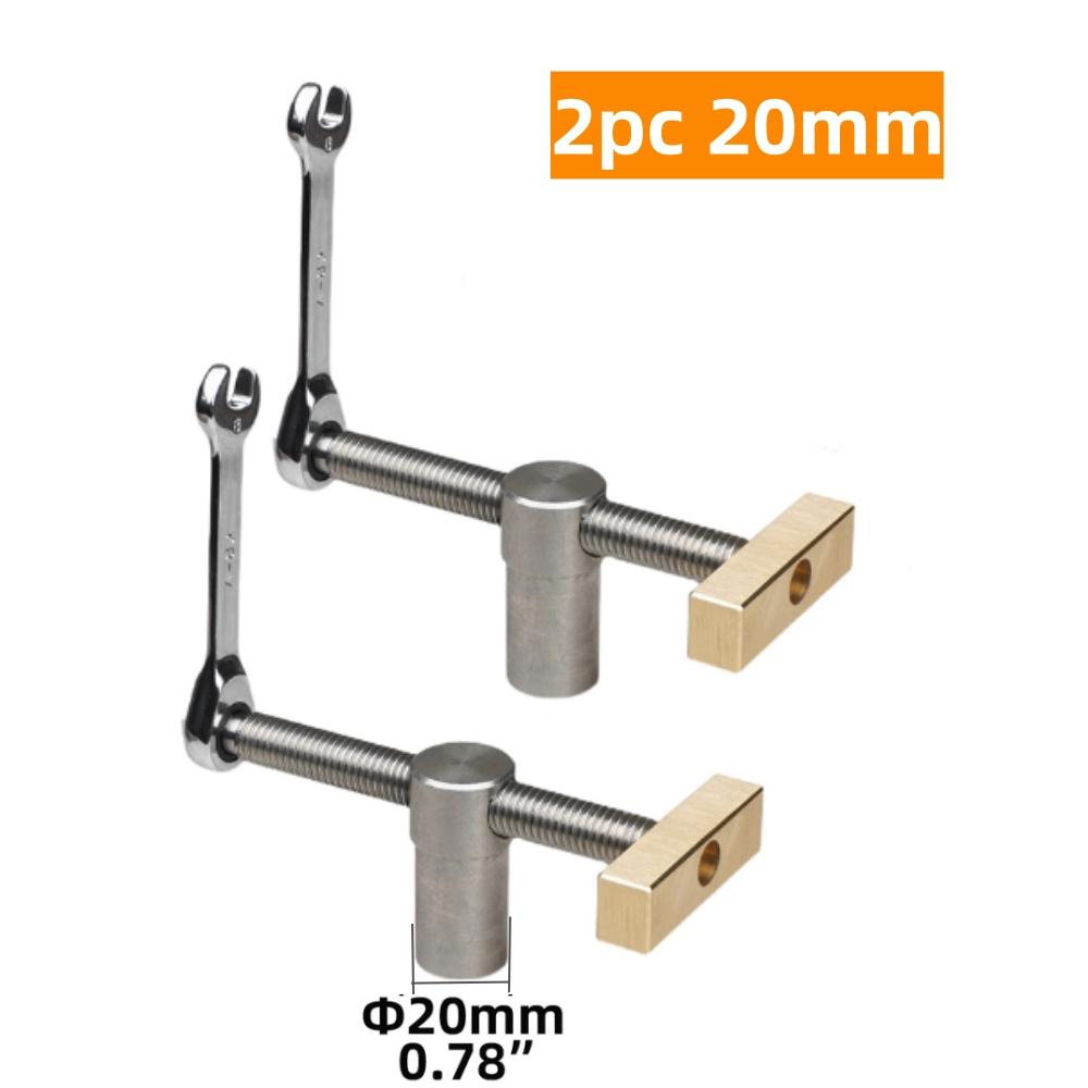 19/20MM Hole Joinery Woodworking Benches Tool, Woodworking Desktop Clip Brass Fast Fixed Clip Quick Fixture Clamping Tool Kit