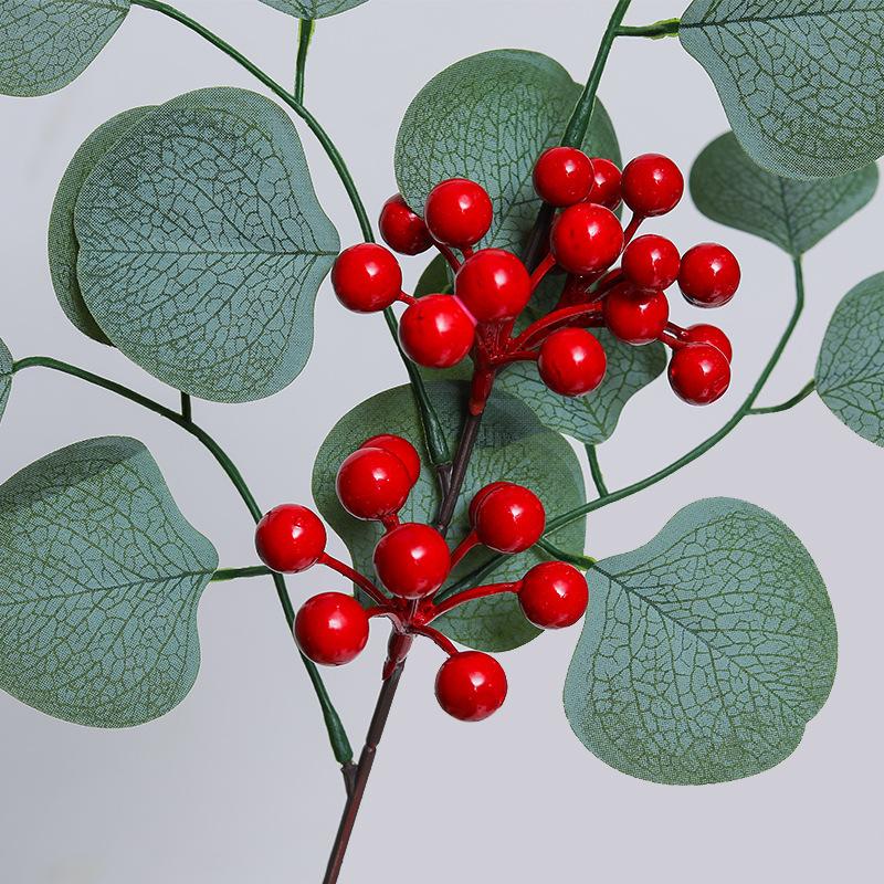 Artificial Willow Leaf Simulated Eucalyptus Leaf Green Plant for Home Flower Arrangement Decoration Xmas Party Supplies DIY