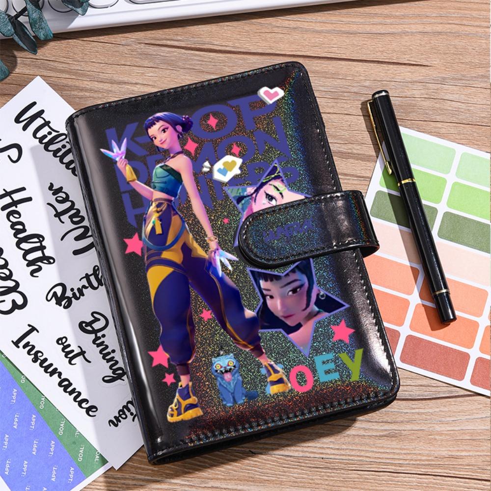 Peripheral Laser Notebook Student Handbook Notebook Hard Shell Loose-leaf Book Cartoon Animation