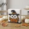 Kitchen Countertop Accessory Halloween Wooden Napkin Holder, Ghost Pumpkin Decorative Tabletop Tissue Dispenser, Dining Table Centerpiece Paper