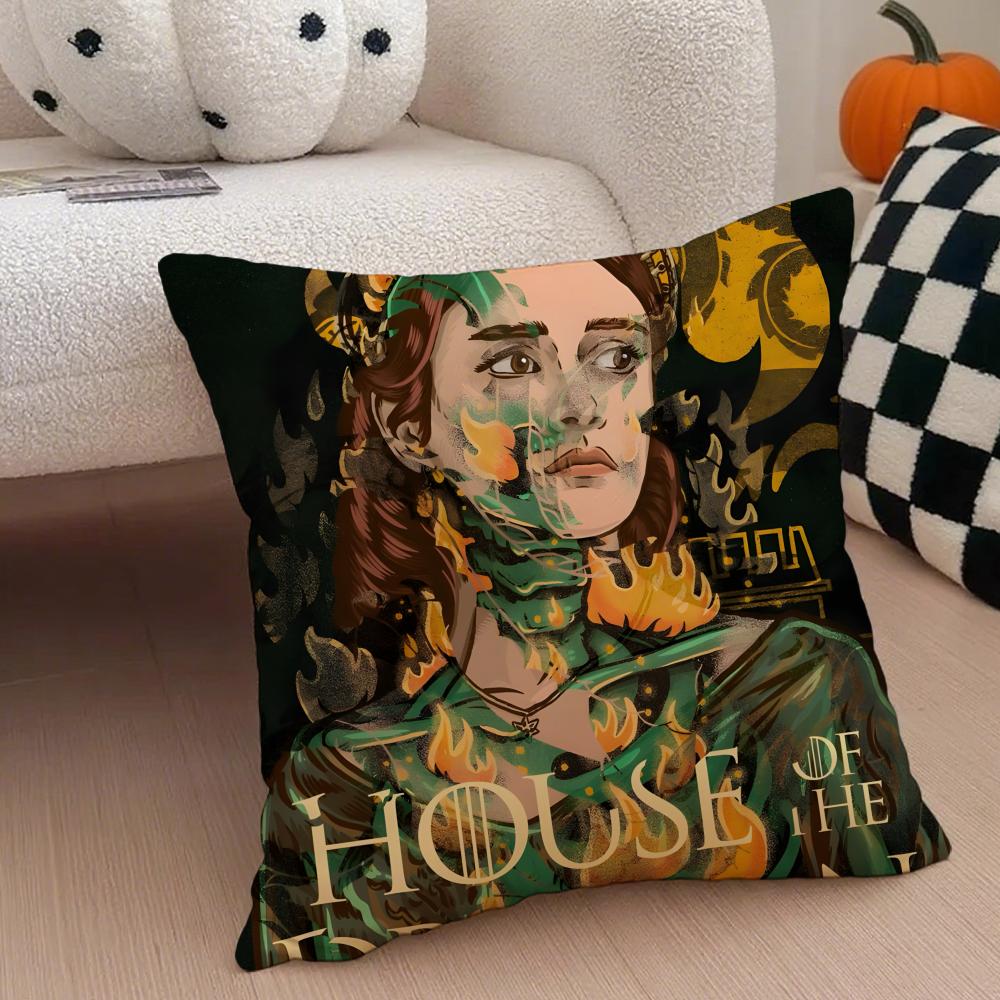 A-Alicent Hightower Cushion Cover Throw Pillow Cover Hidden Button Durable Polyester Chair Cushion