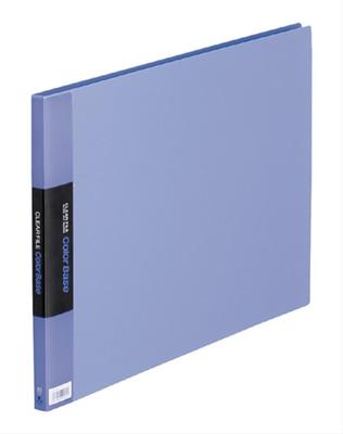 King Jim Clear File Color Base 20 Pockets A3 Horizontal Blue 150C-B