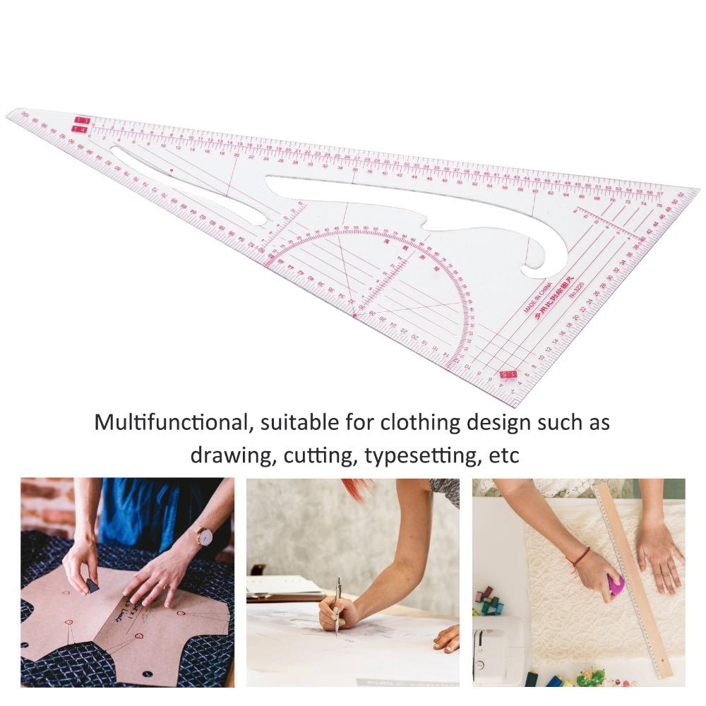 3pcs Clear Markings Garment Ruler Precise Measurement Scale Multifunctional Ruler Pattern Making