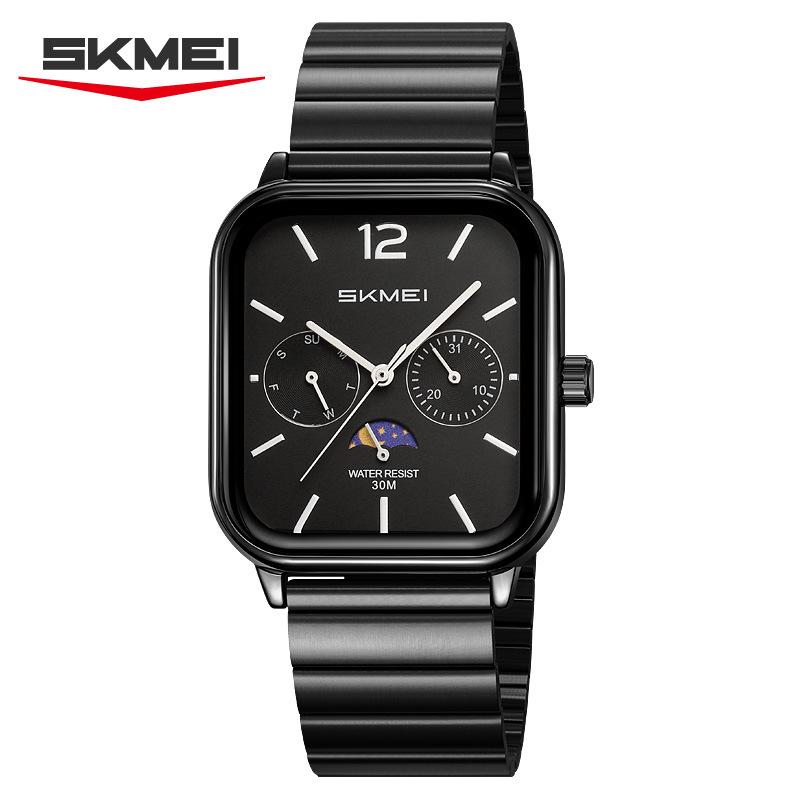 Fashion Waterproof Time Clock Wristwatches Business Movement Quartz Watches For Men Women Dress Watch Square Dial