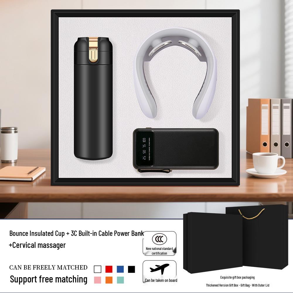 Custom Logo Insulated Mug Gift Set for Company Events and Customer Souvenirs