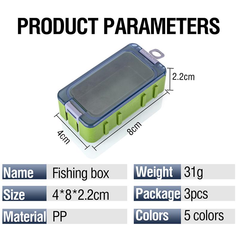3Pcs Fishing Glow-In-The-Dark Toolbox Mini Splice Storage Box Plastic Accessories Storage Box Hard Bait Container Carp