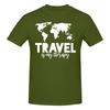 Piece Around The World Graphic  Cotton TShirt All I Need is Travel Tees Tops For Unisex